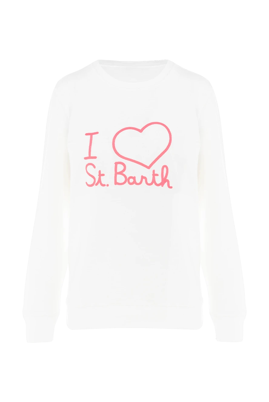 MC2 Saint Barth woman white cotton sweatshirt for women купить с ценами и фото 145278 - photo 1