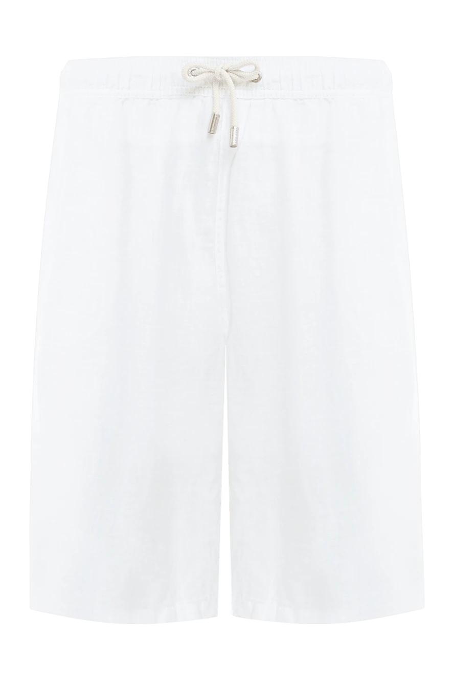 MC2 Saint Barth man white linen beach shorts for men купить с ценами и фото 145320 - photo 1