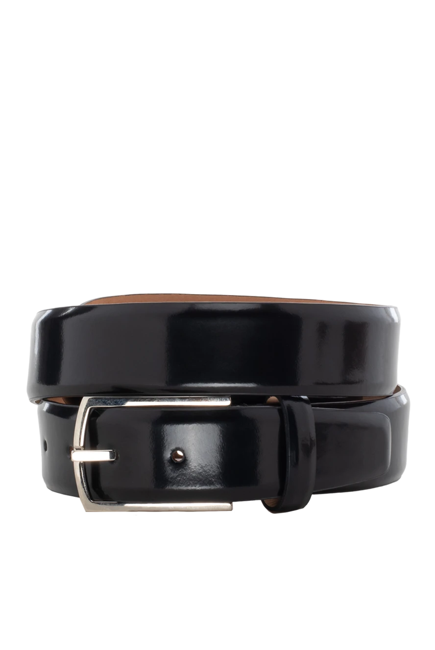 Cesare di Napoli man black leather belt for men купить с ценами и фото 145335 - photo 1