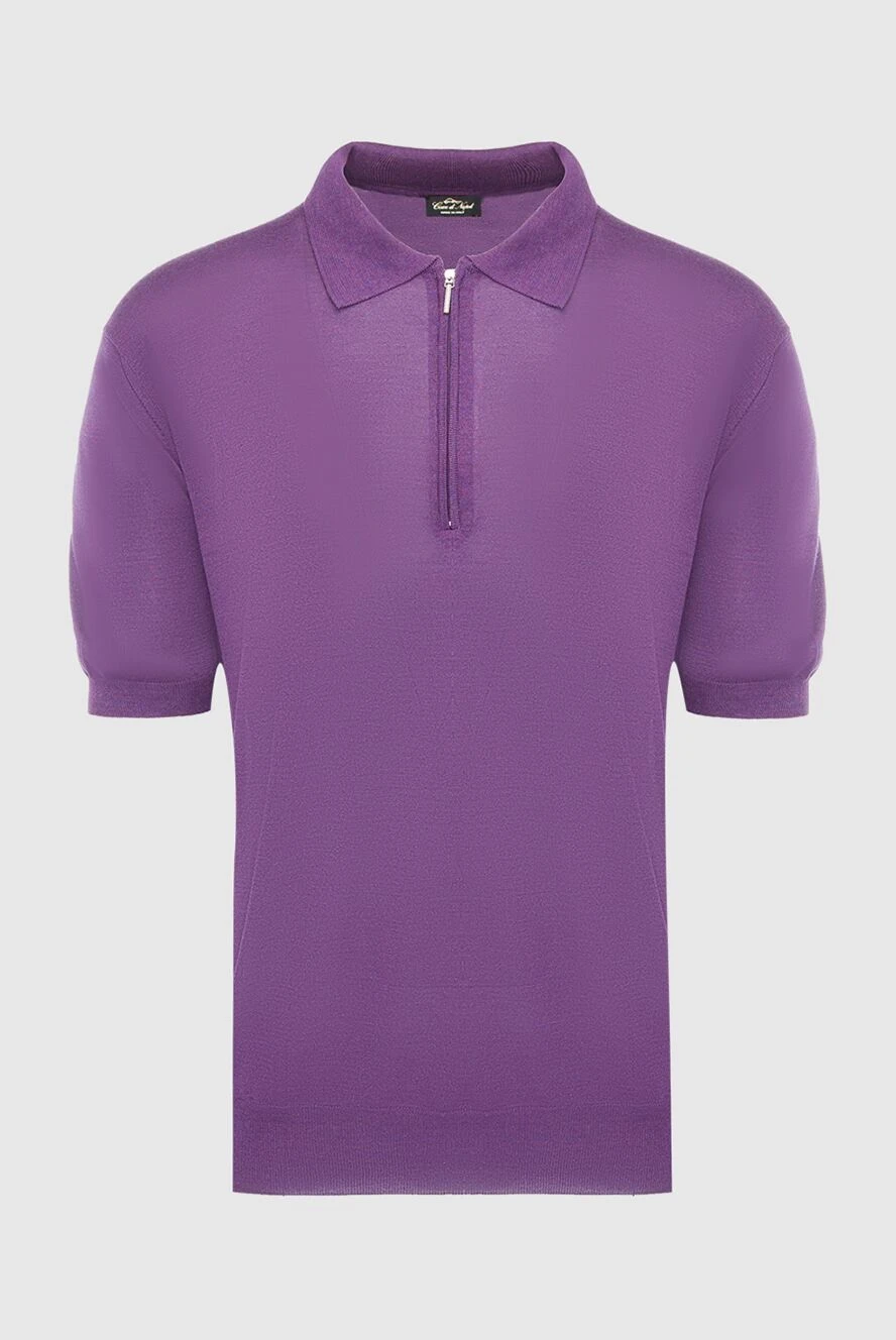 Cesare di Napoli поло фиолетового тона из гладкого шелка с молнией
145415 - фото 1