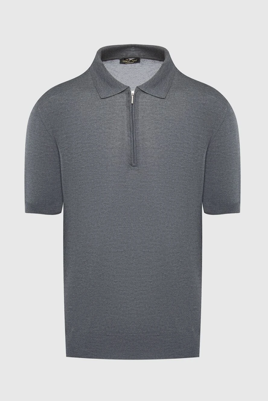 Cesare di Napoli man silk polo gray for men купить с ценами и фото 145417 - photo 1