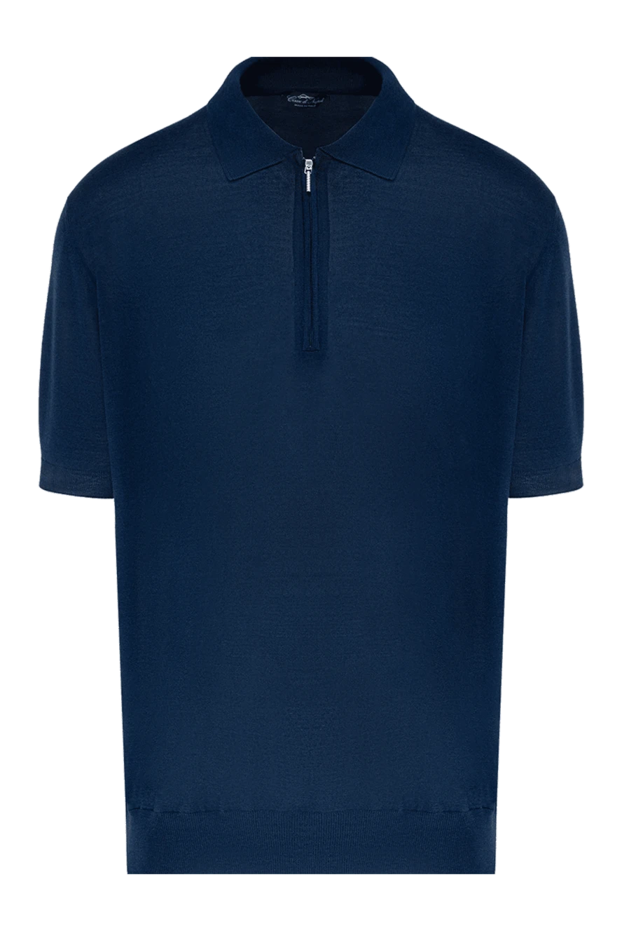 Cesare di Napoli man silk polo blue for men купить с ценами и фото 145421 - photo 1