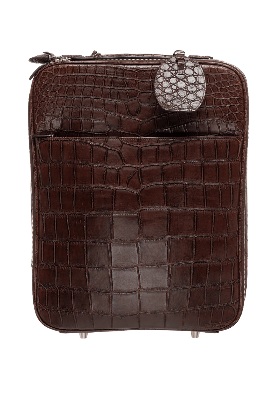 Vaccari man brown alligator suitcase for men купить с ценами и фото 145430 - photo 1