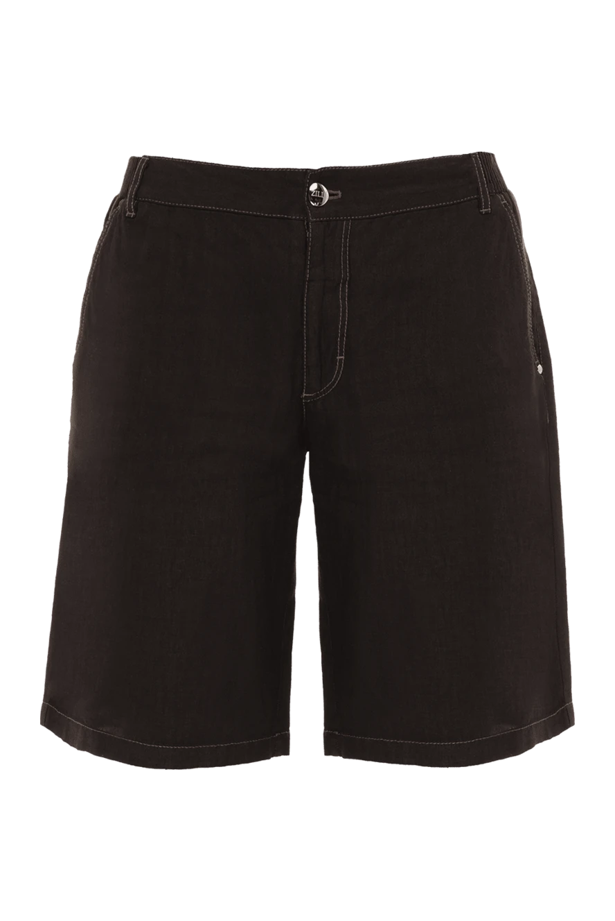 Zilli man brown linen shorts for men купить с ценами и фото 145455 - photo 1