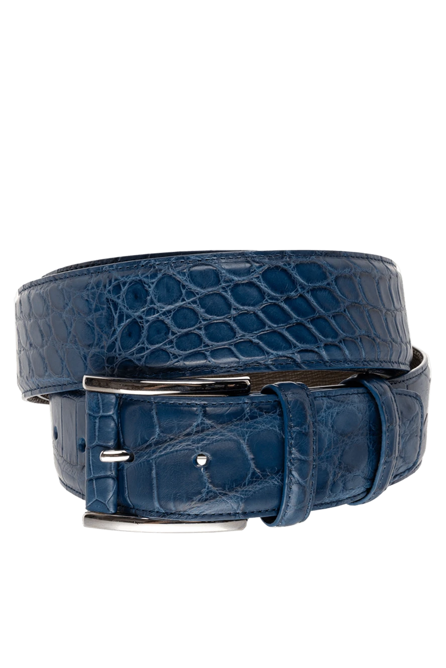 Tardini man crocodile leather belt blue for men купить с ценами и фото 145463 - photo 1