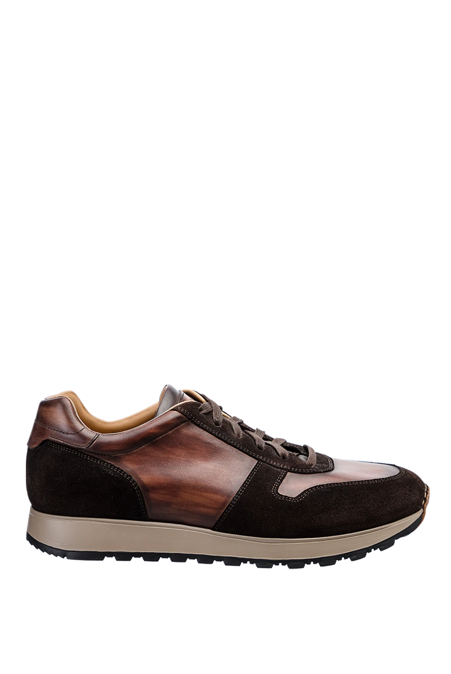 Magnanni man sneakers in leather and suede brown for men купить с ценами и фото 145479 - photo 1