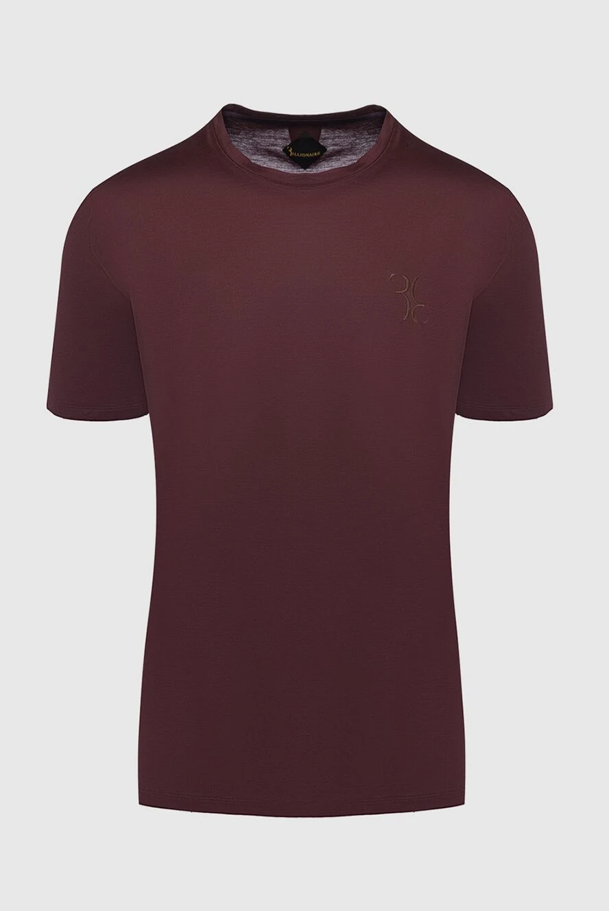 Billionaire man cotton t-shirt burgundy for men купить с ценами и фото 145491 - photo 1