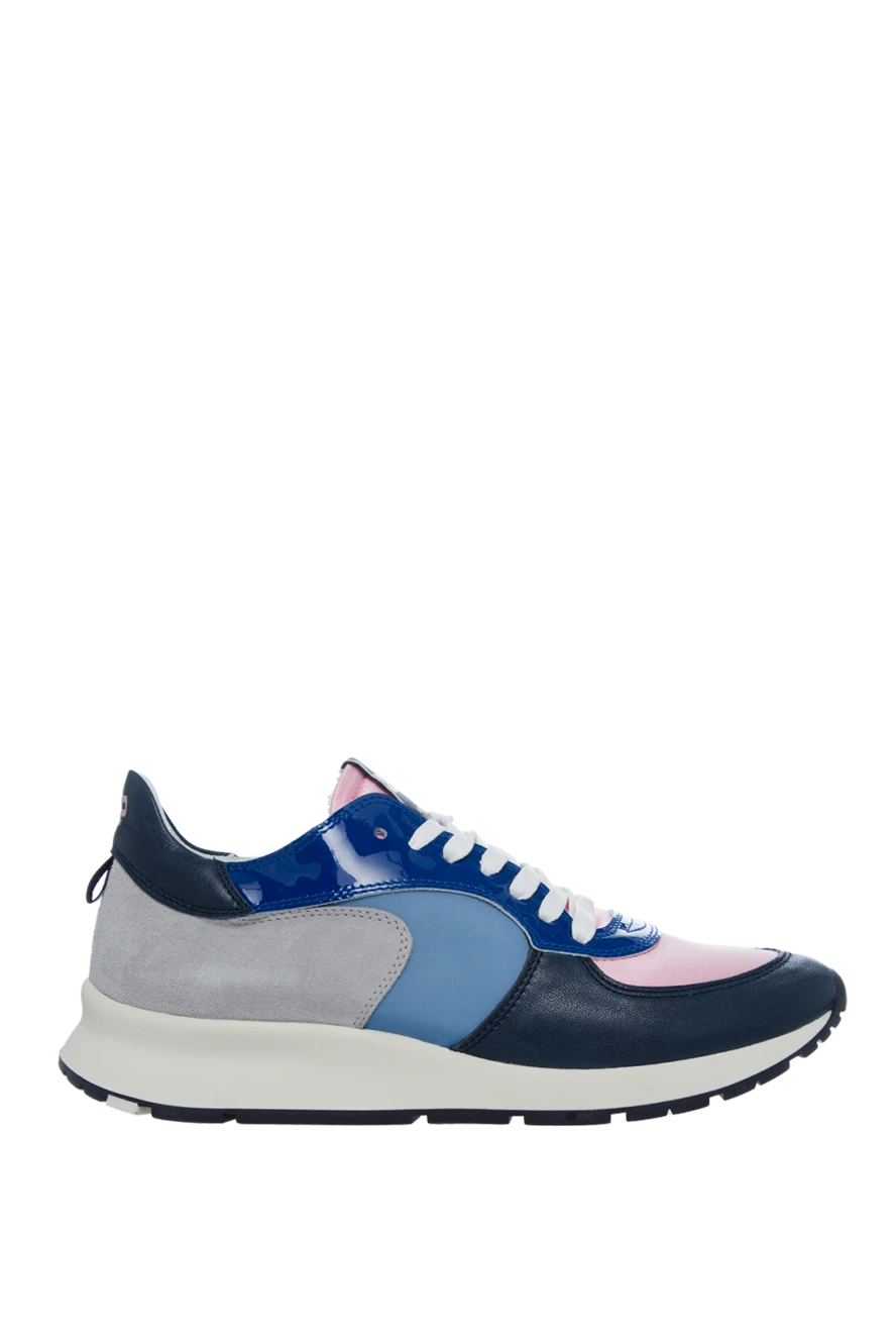 Philippe Model woman blue leather sneakers for women купить с ценами и фото 145521 - photo 1