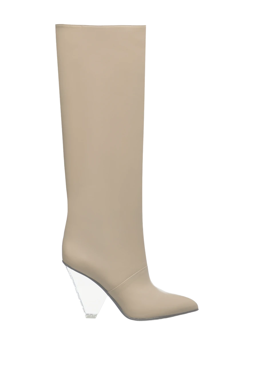 Balmain woman beige leather boots for women купить с ценами и фото 146327 - photo 1