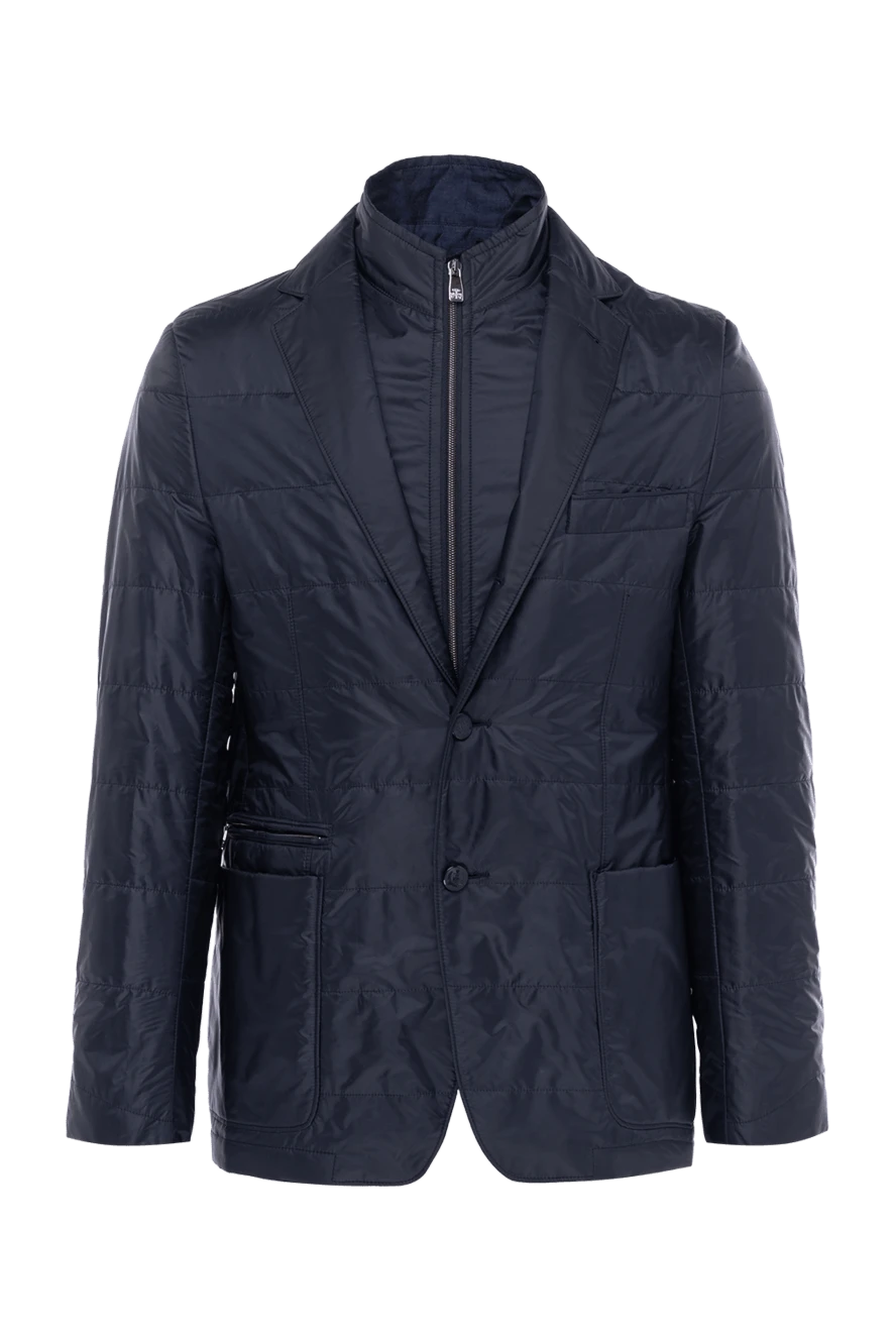 Corneliani man blue polyester jacket for men купить с ценами и фото 146656 - photo 1