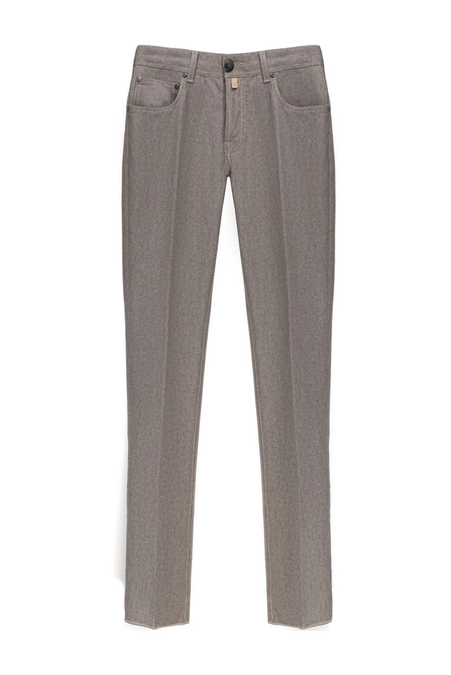 Corneliani man beige wool trousers for men купить с ценами и фото 146661 - photo 1