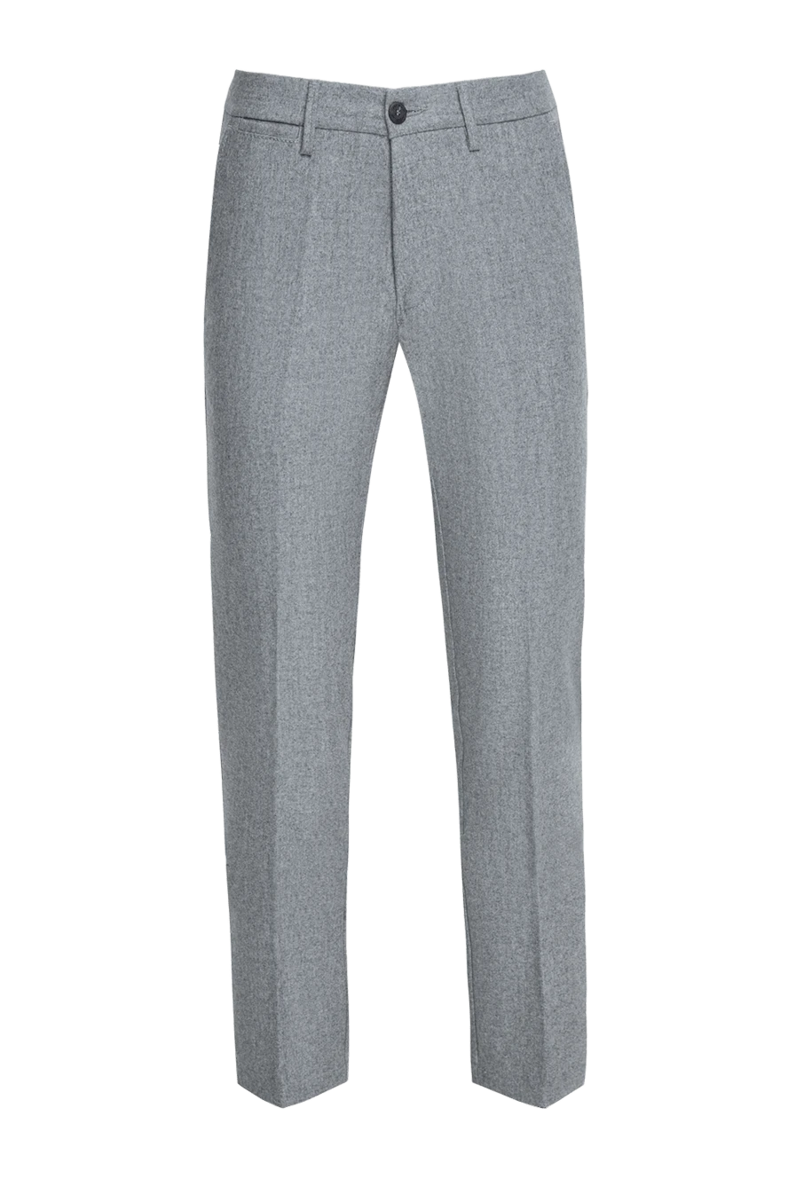 Corneliani man gray wool trousers for men купить с ценами и фото 146662 - photo 1