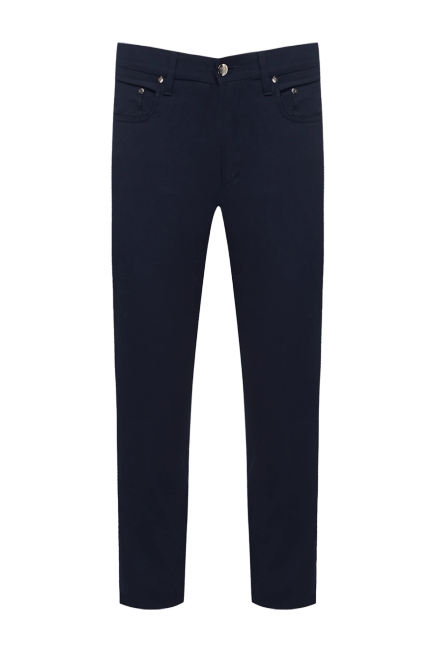 Corneliani man black cotton trousers for men 146666 - photo 1