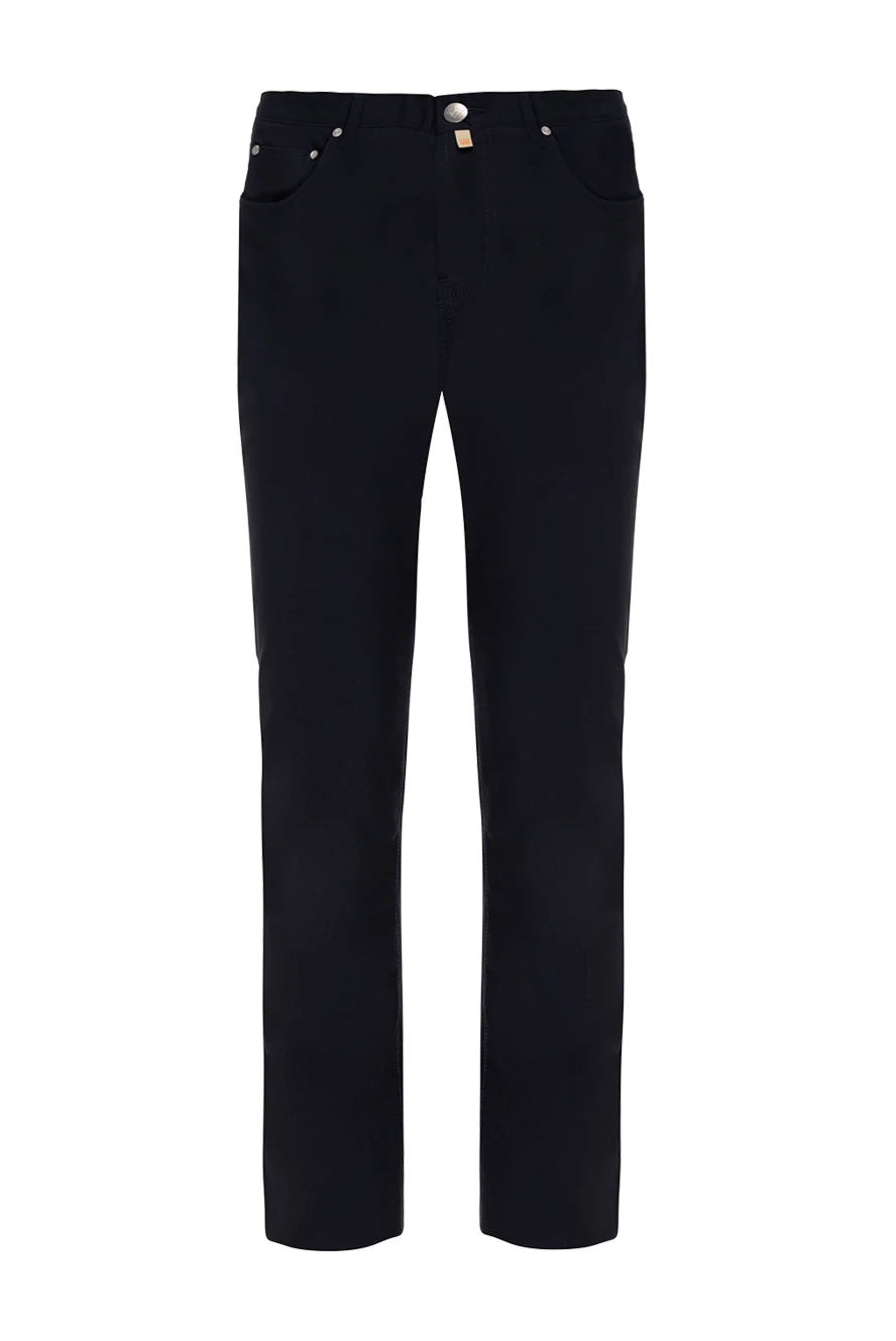 Corneliani man blue wool trousers for men купить с ценами и фото 146675 - photo 1