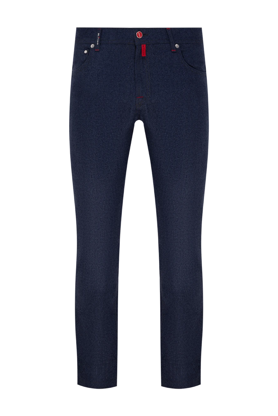 Kiton man blue wool jeans for men купить с ценами и фото 146679 - photo 1