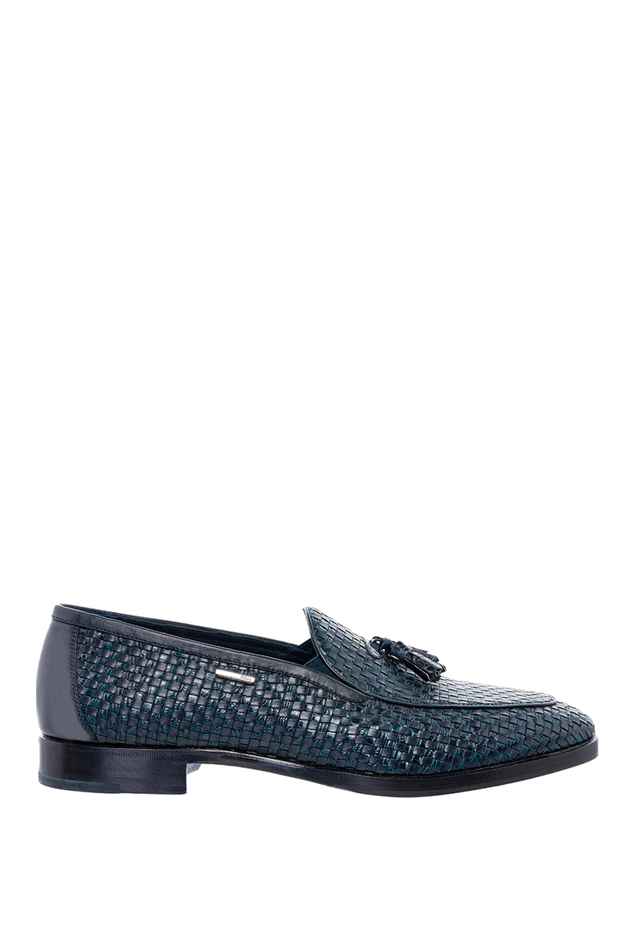 Zilli man blue leather loafers for men купить с ценами и фото 146699 - photo 1