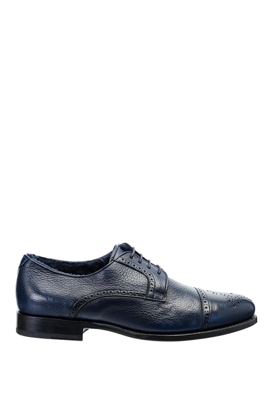 Cesare di Napoli man men's leather shoes, blue купить с ценами и фото 146721 - photo 1