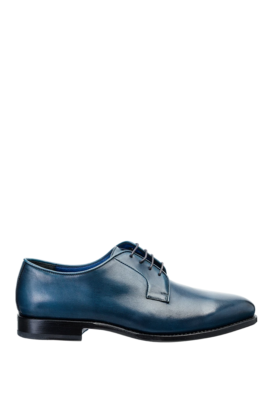 Cesare di Napoli man blue leather men's shoes купить с ценами и фото 146722 - photo 1