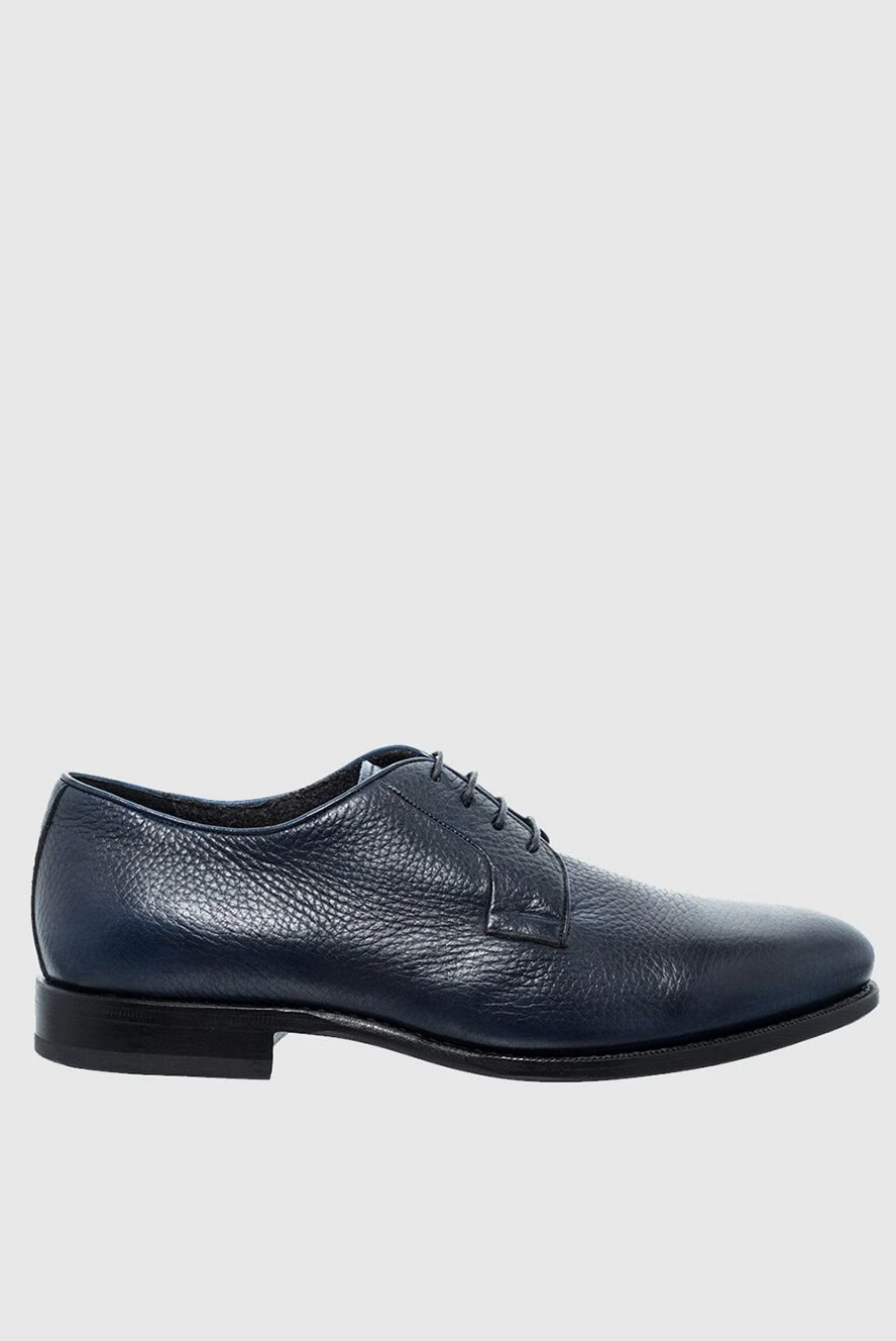 Cesare di Napoli man blue leather men's shoes купить с ценами и фото 146725 - photo 1