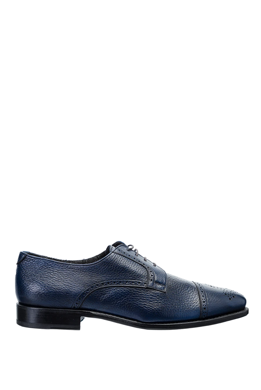 Cesare di Napoli man blue leather men's shoes купить с ценами и фото 146732 - photo 1