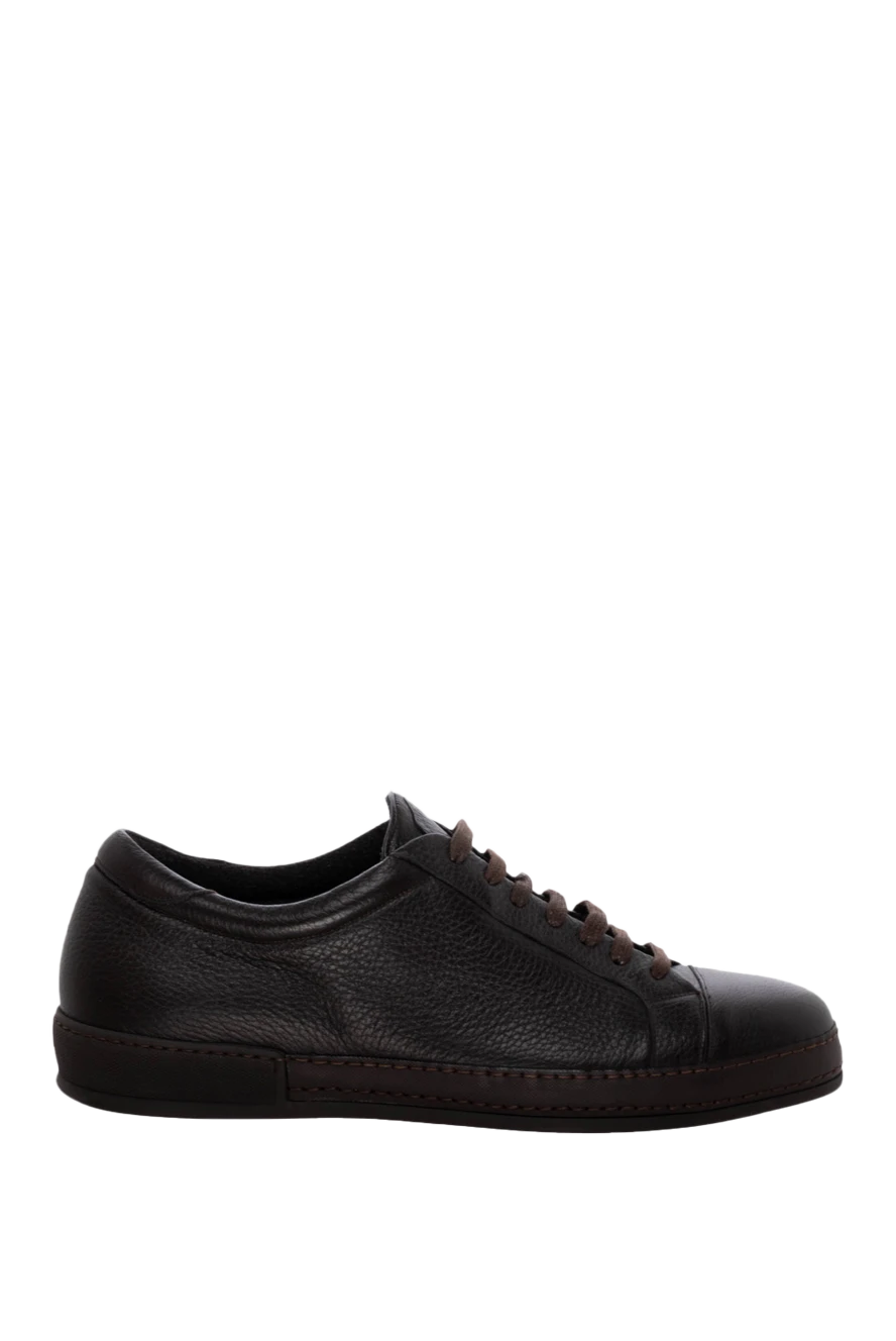 Cesare di Napoli man brown leather sneakers for men купить с ценами и фото 146738 - photo 1