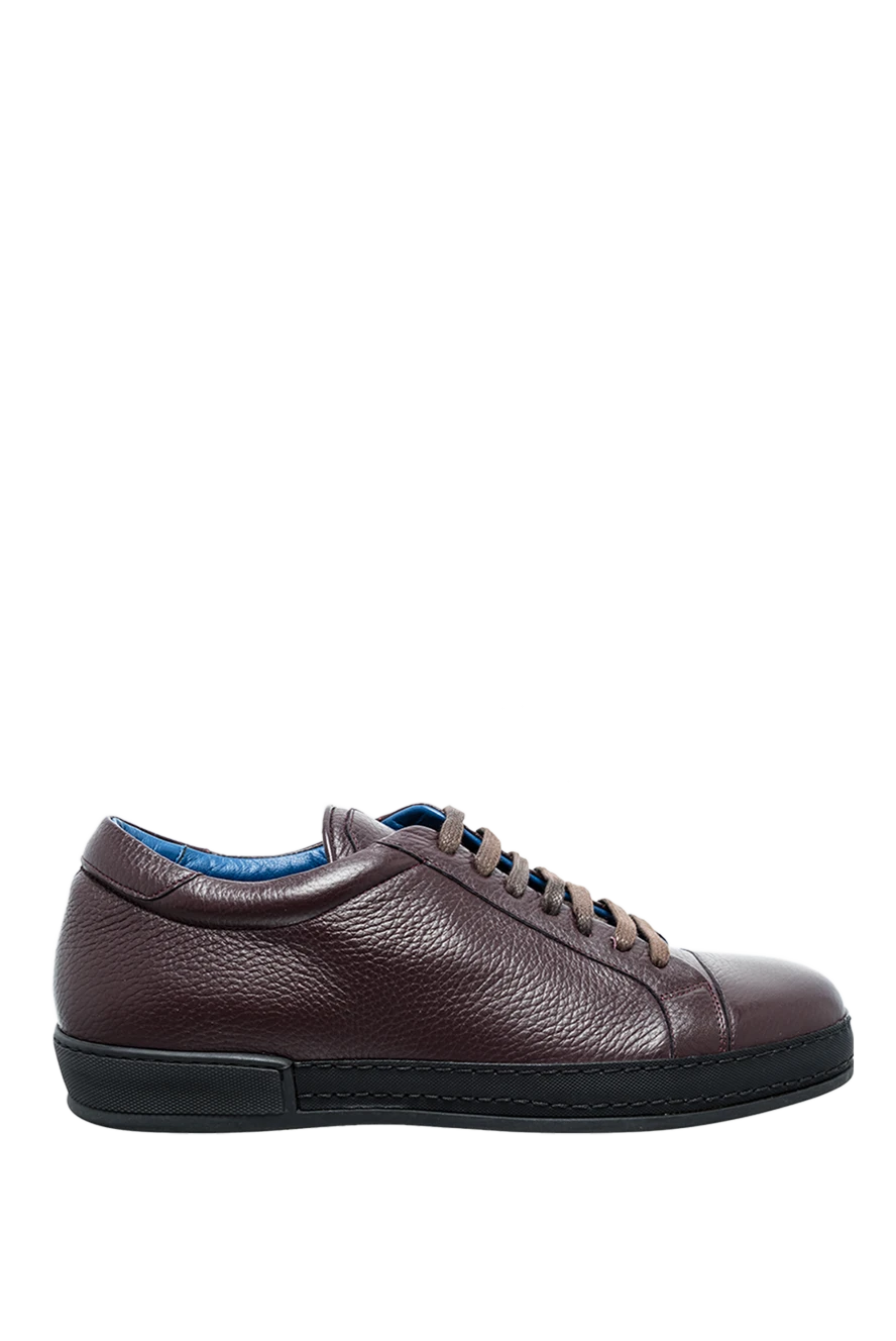 Cesare di Napoli man brown leather sneakers for men купить с ценами и фото 146739 - photo 1