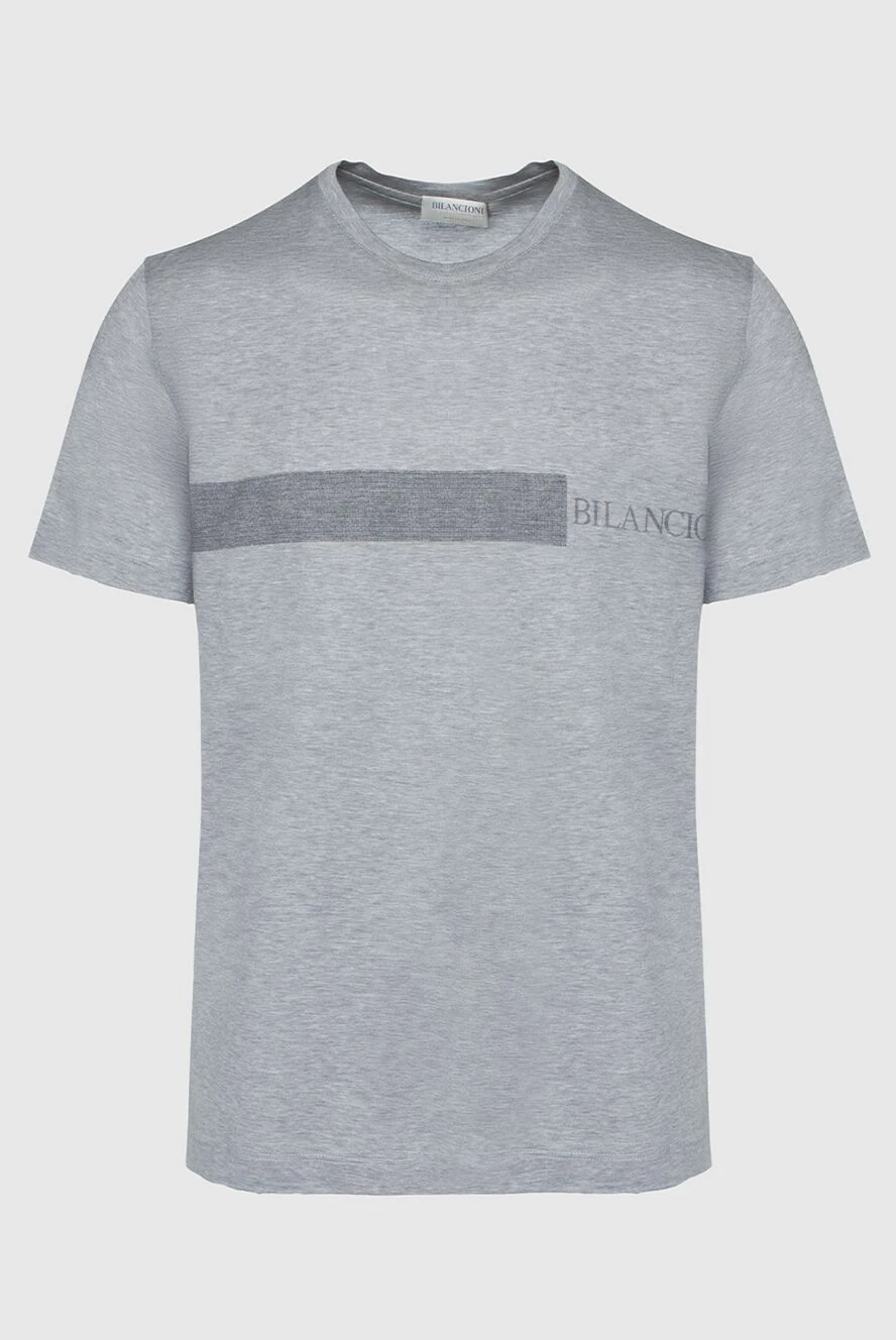 Bilancioni man gray cotton t-shirt for men купить с ценами и фото 146757 - photo 1