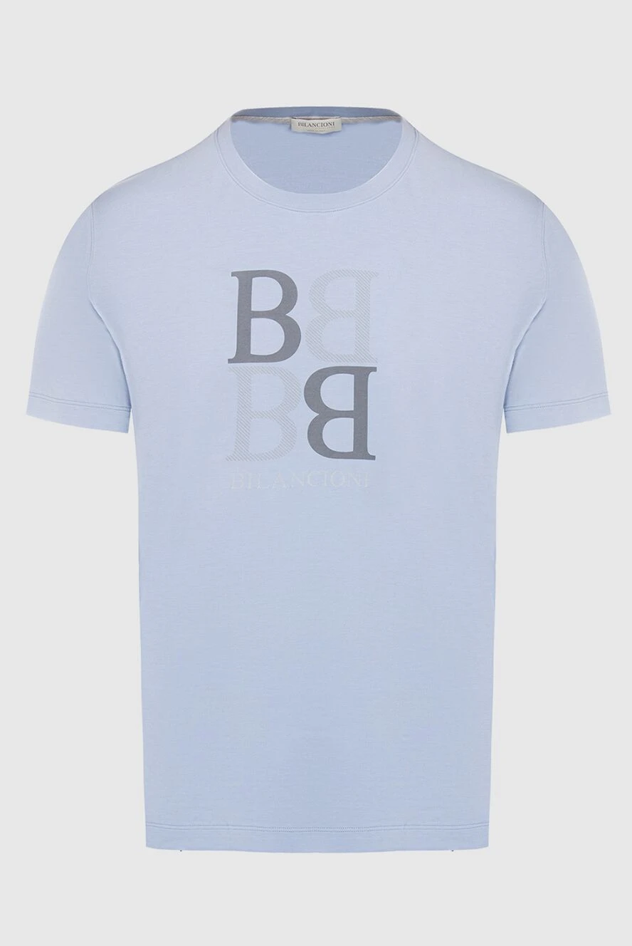 Bilancioni man blue cotton t-shirt for men купить с ценами и фото 146760 - photo 1