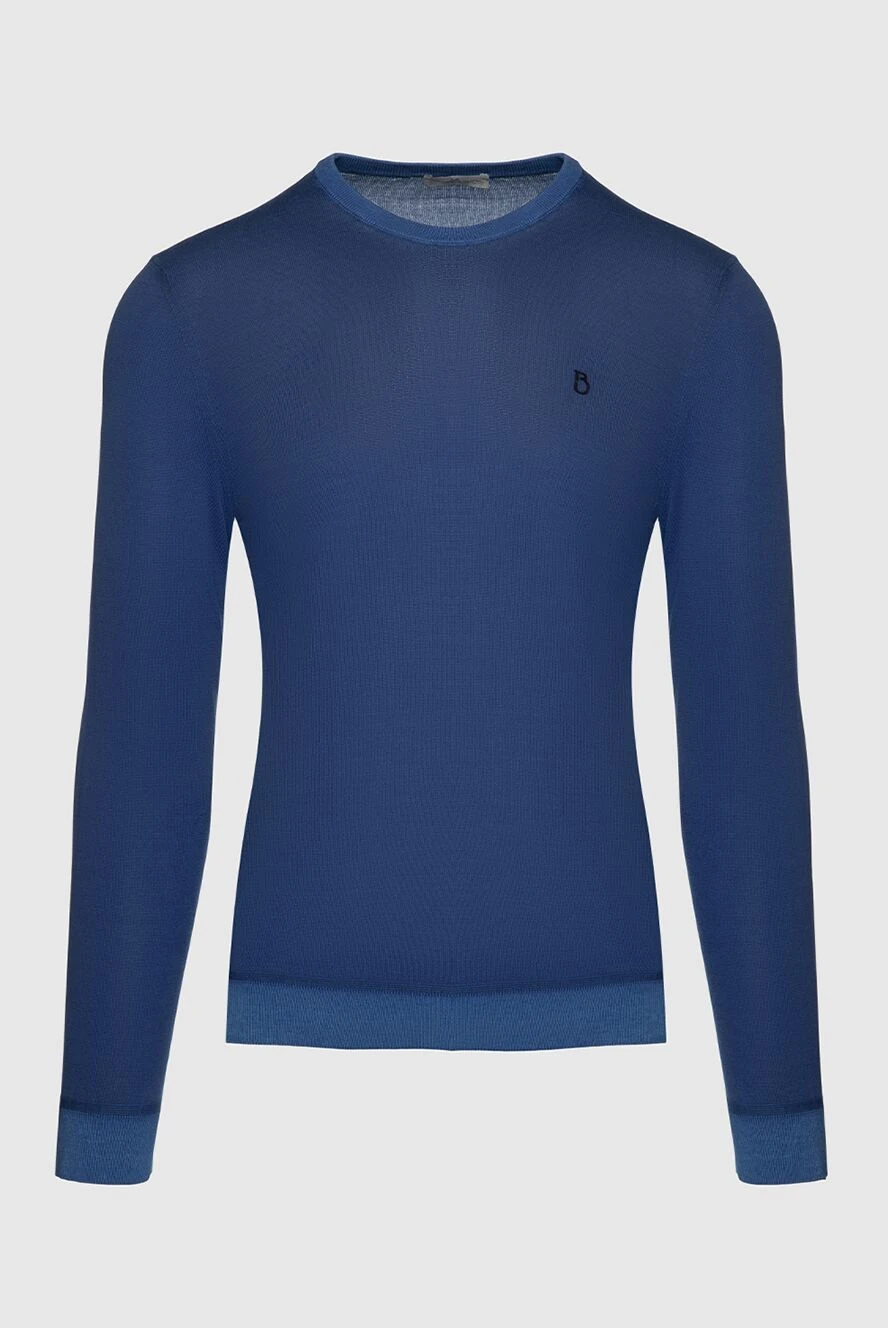 Bilancioni man cotton jumper blue for men купить с ценами и фото 146765 - photo 1