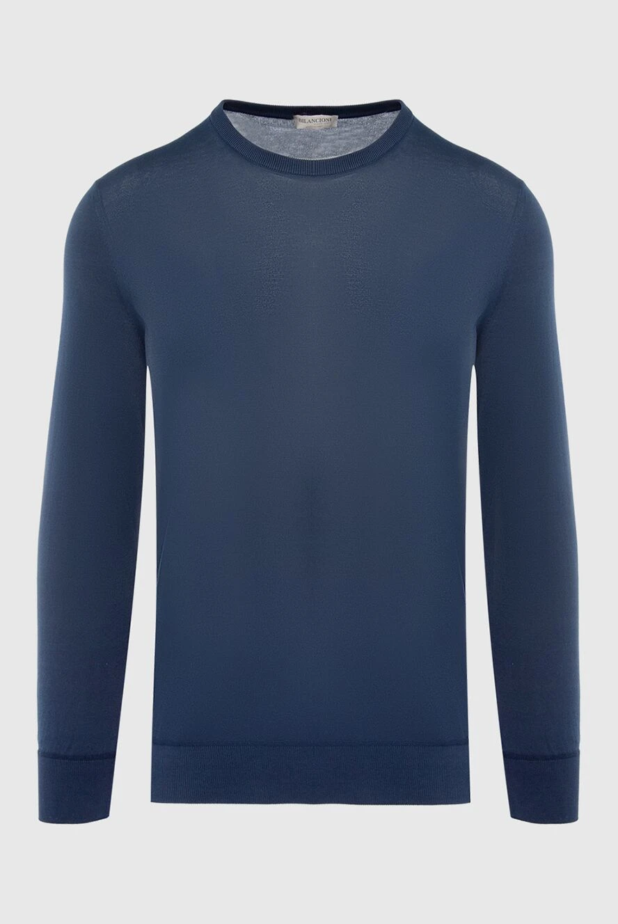 Bilancioni man cotton jumper blue for men купить с ценами и фото 146766 - photo 1