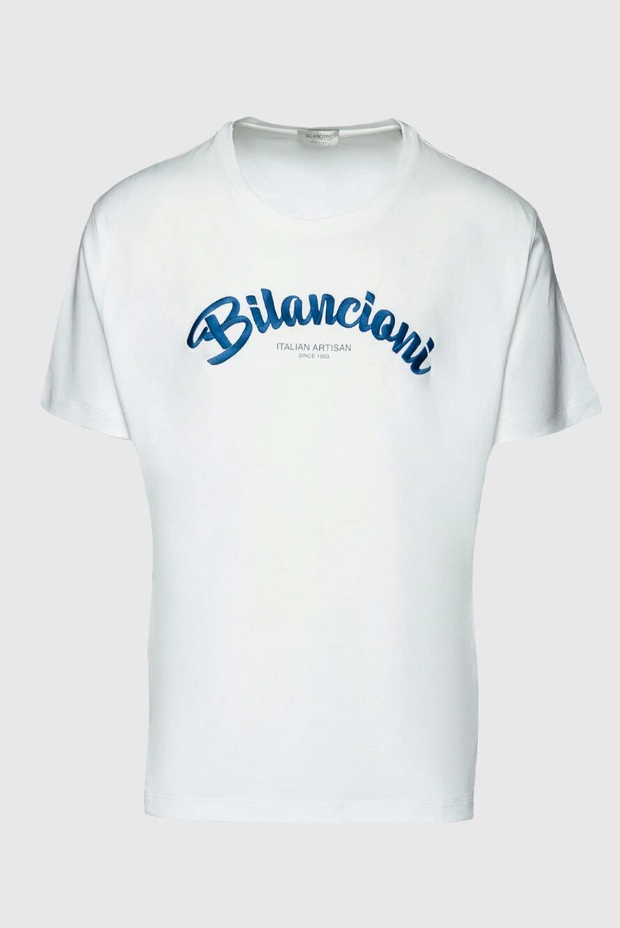 Bilancioni man white cotton t-shirt for men купить с ценами и фото 146768 - photo 1