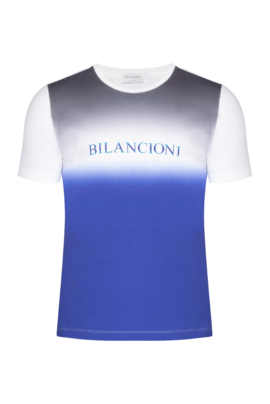 Bilancioni man cotton and elastane t-shirt blue for men купить с ценами и фото 146776 - photo 1