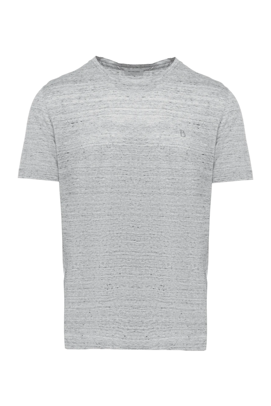 Bilancioni man gray linen t-shirt for men купить с ценами и фото 146780 - photo 1