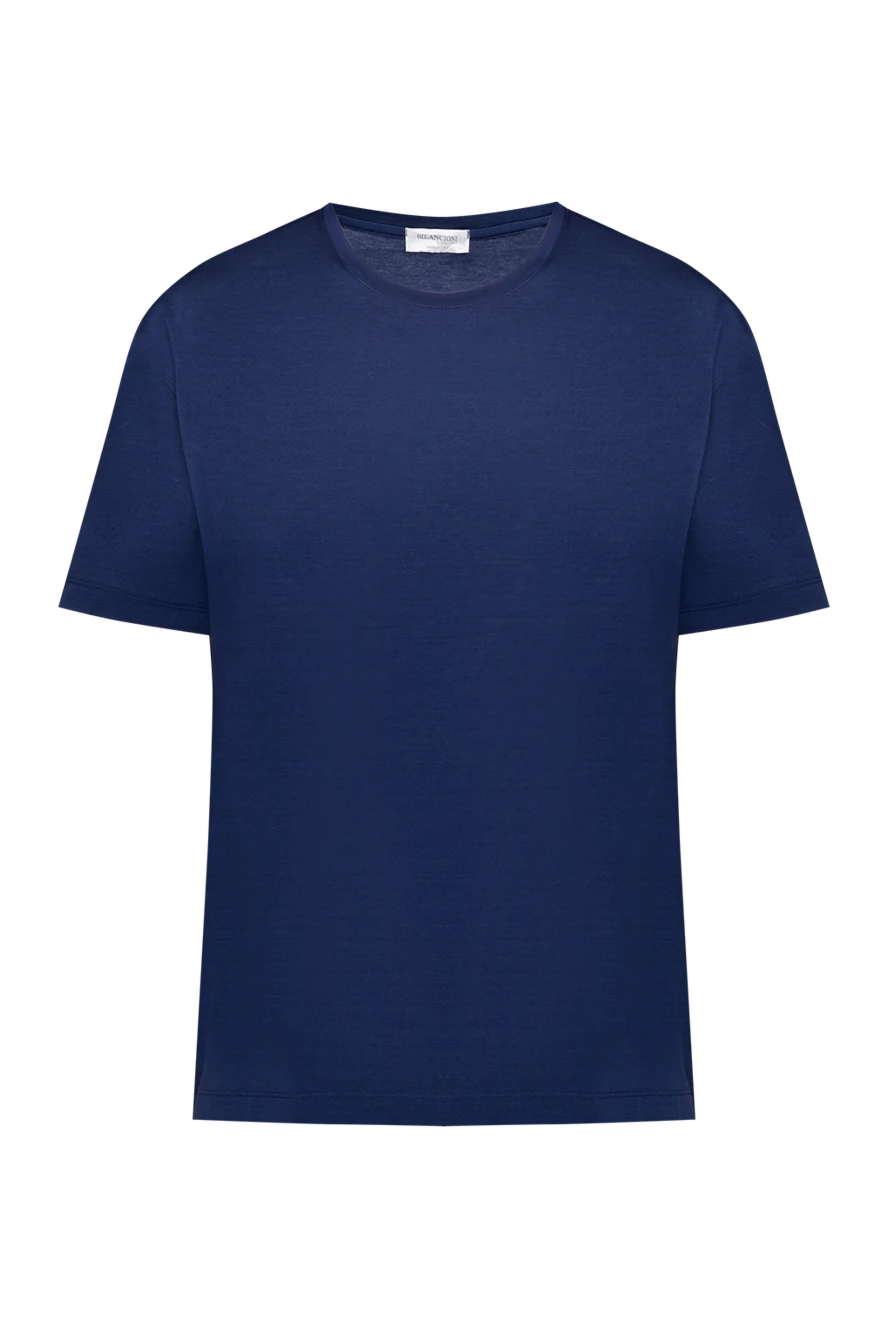 Bilancioni man cotton t-shirt blue for men купить с ценами и фото 146781 - photo 1