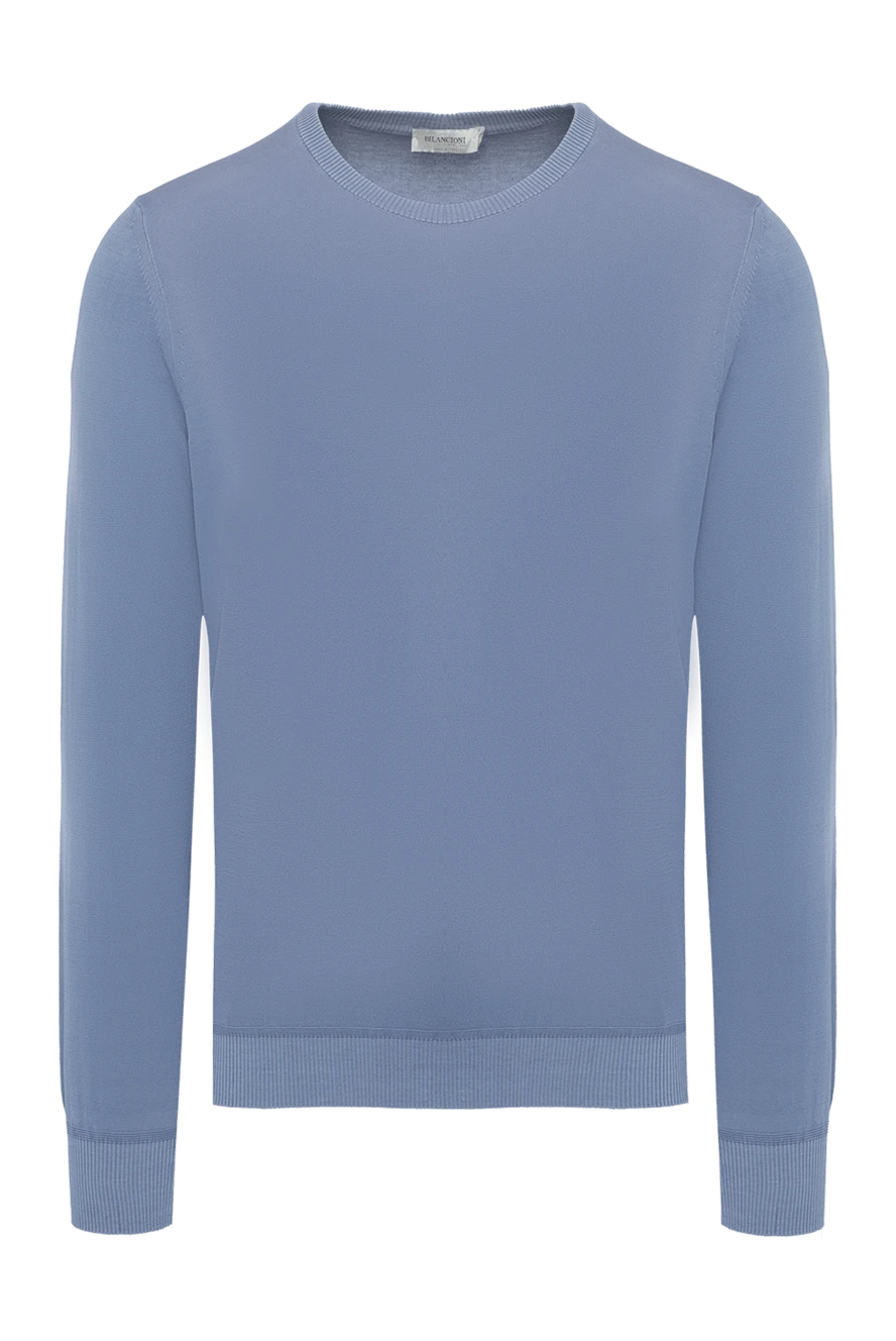 Bilancioni man blue cotton jumper for men купить с ценами и фото 146798 - photo 1