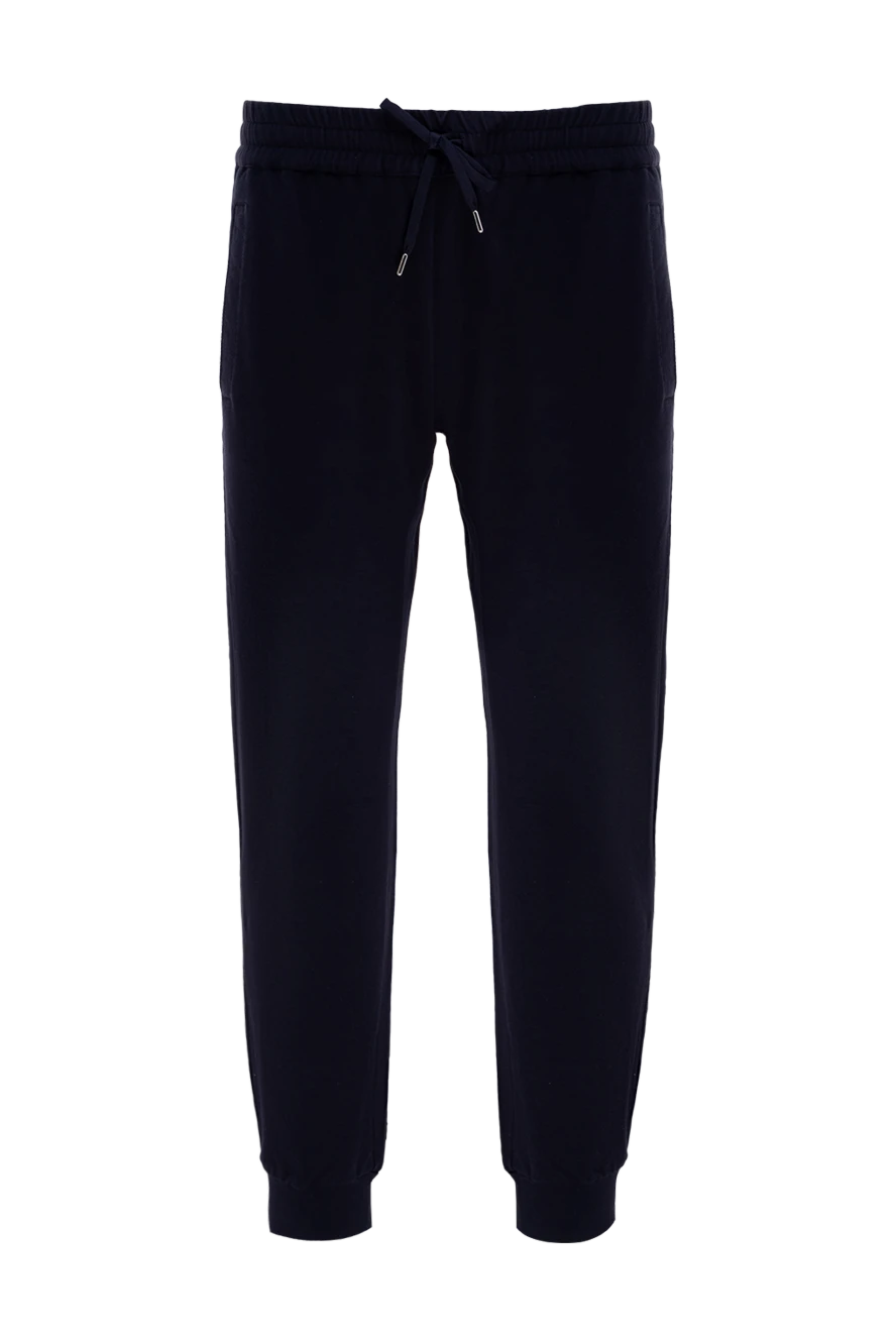 Bilancioni man men's cotton sports trousers, blue купить с ценами и фото 146838 - photo 1