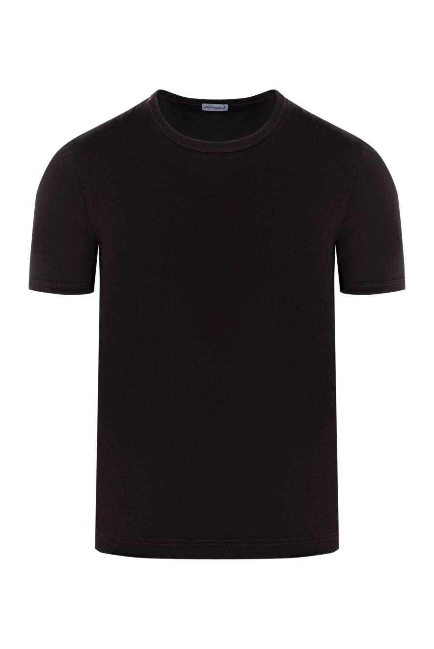 Dolce & Gabbana мужская бордовая хлопковая футболка 146895 - фото 1