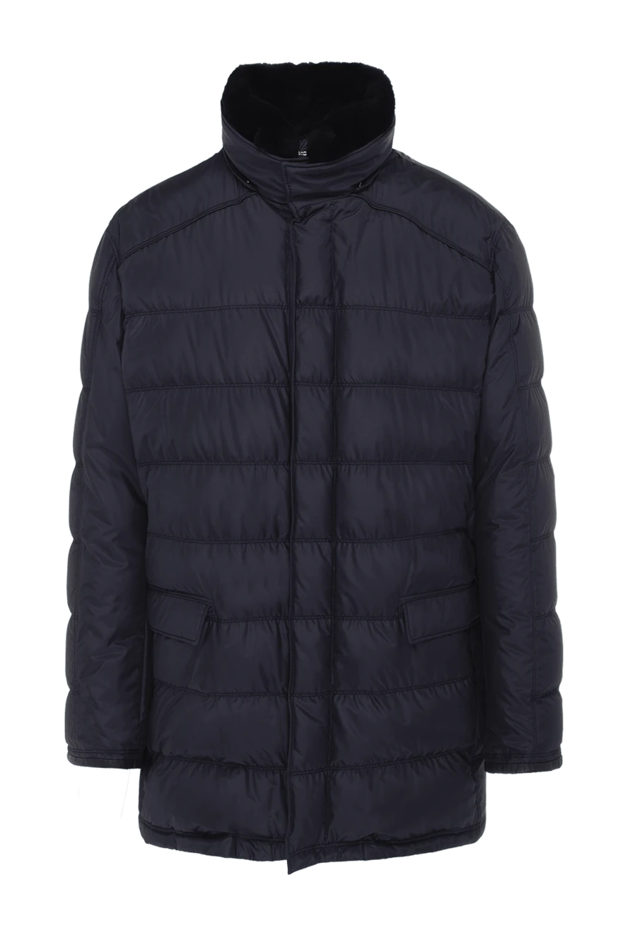 Hettabretz man men's down jacket made of silk, fur and cashmere blue купить с ценами и фото 146949 - photo 1