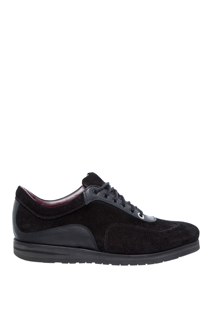 Zilli man black leather and suede sneakers for men купить с ценами и фото 146997 - photo 1