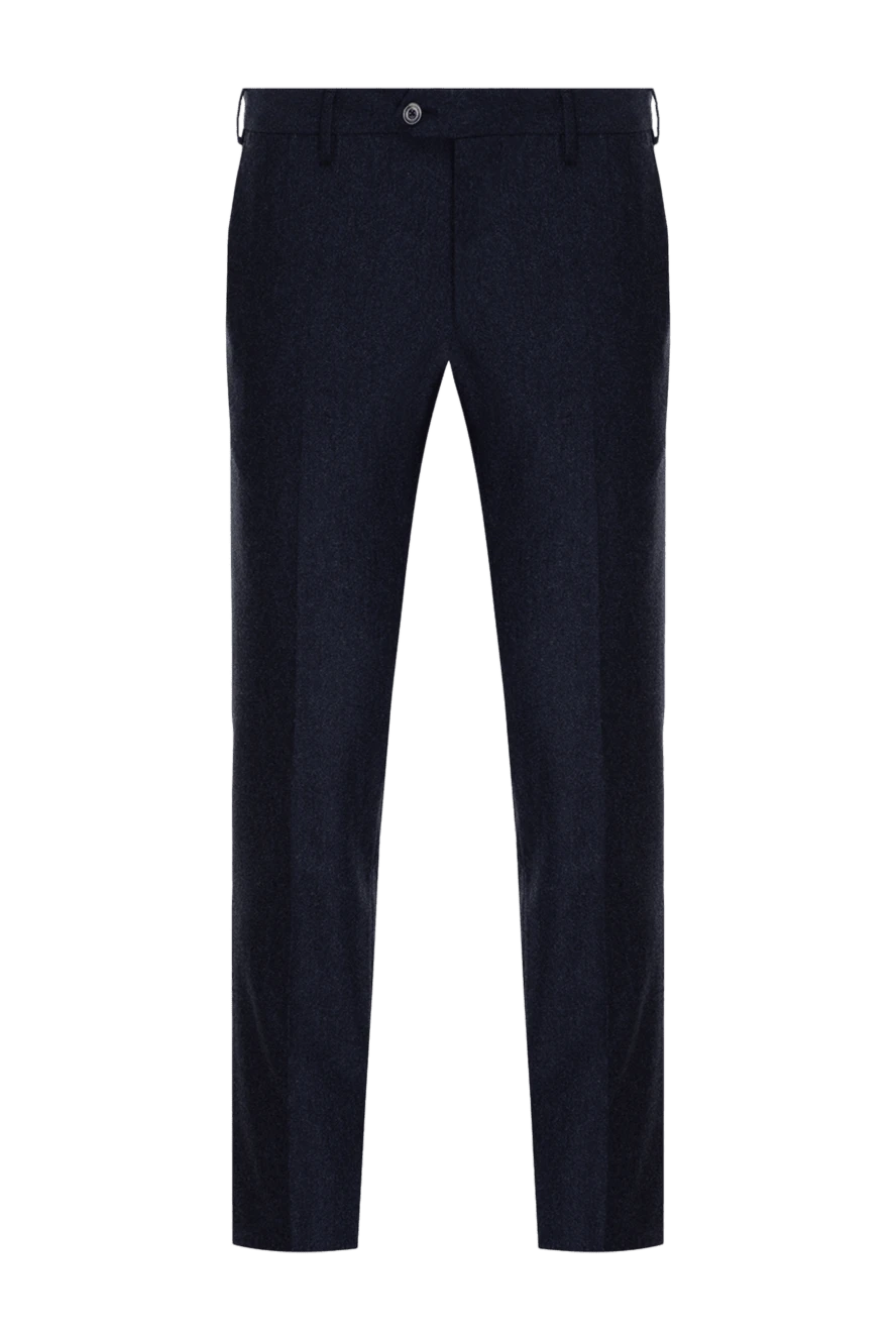 Cesare di Napoli man men's blue wool and cashmere trousers купить с ценами и фото 147007 - photo 1