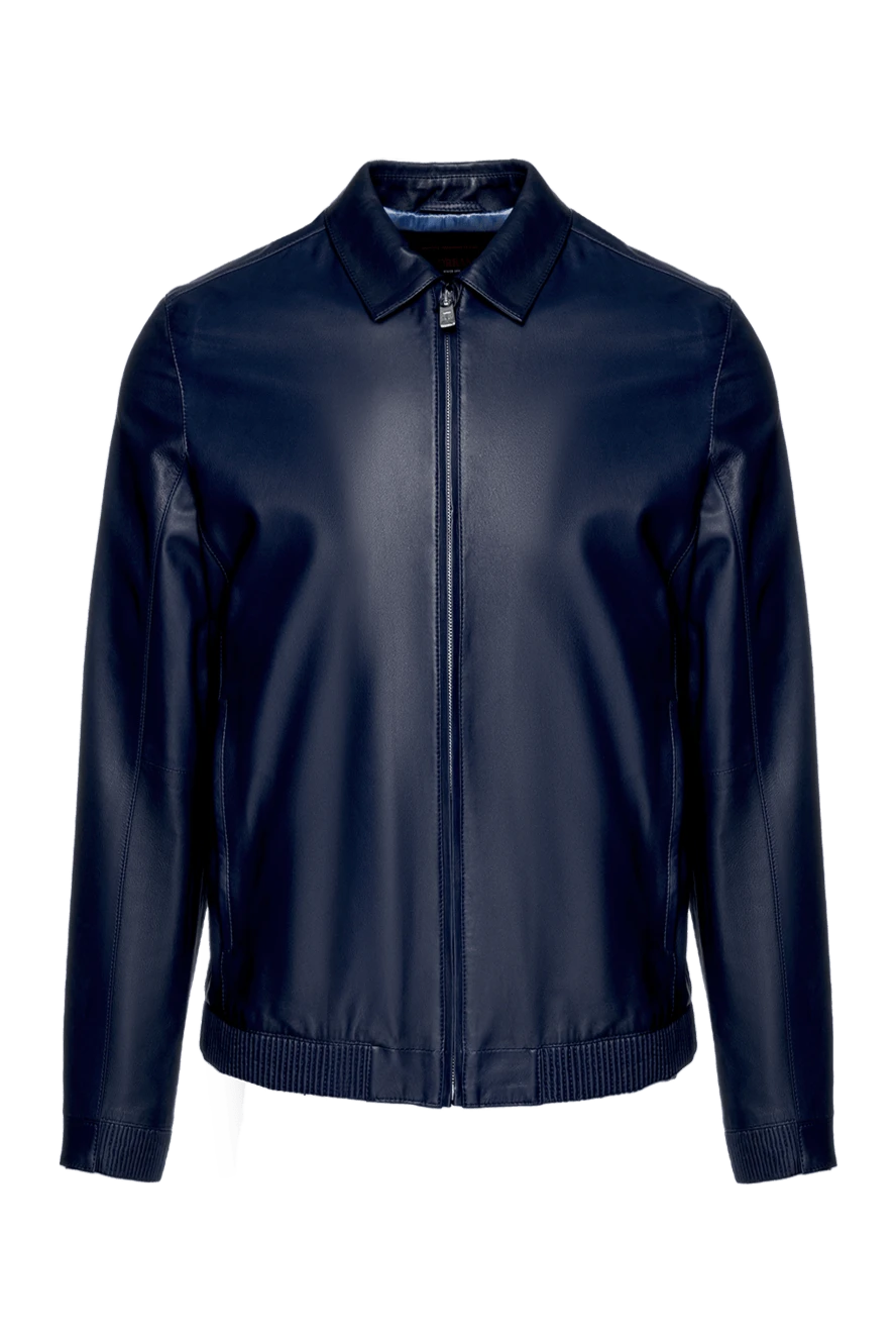 Torras man blue leather jacket for men купить с ценами и фото 147011 - photo 1