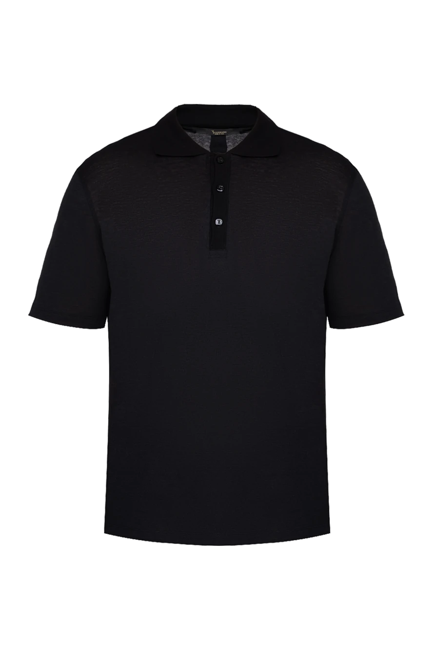 Billionaire man linen and cotton polo black for men купить с ценами и фото 147022 - photo 1