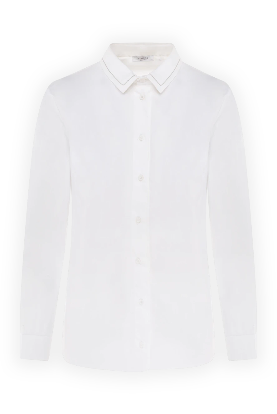 Peserico woman white cotton and polyamide blouse for women купить с ценами и фото 147097 - photo 1