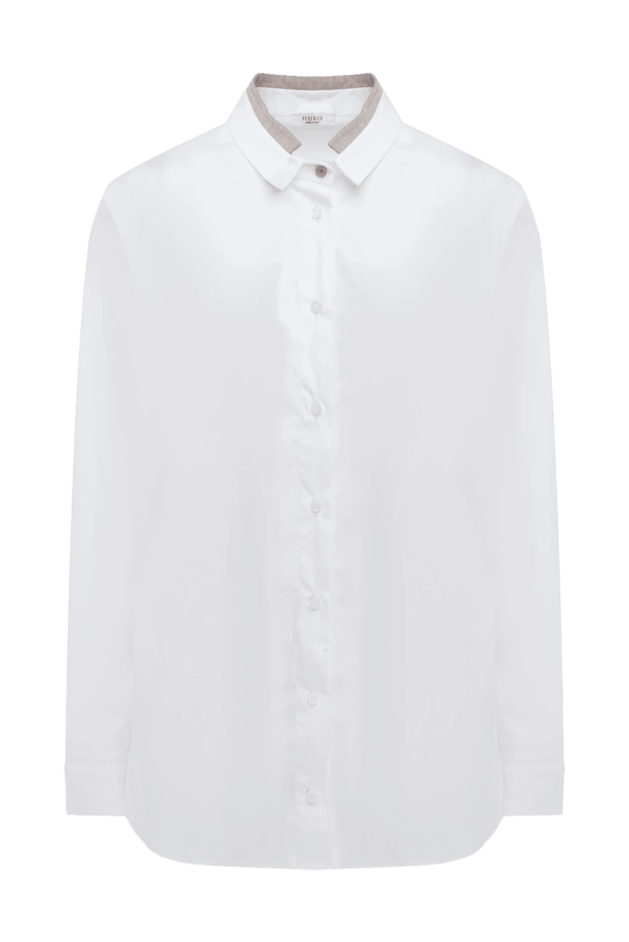 Peserico woman white cotton and polyamide blouse for women купить с ценами и фото 147110 - photo 1