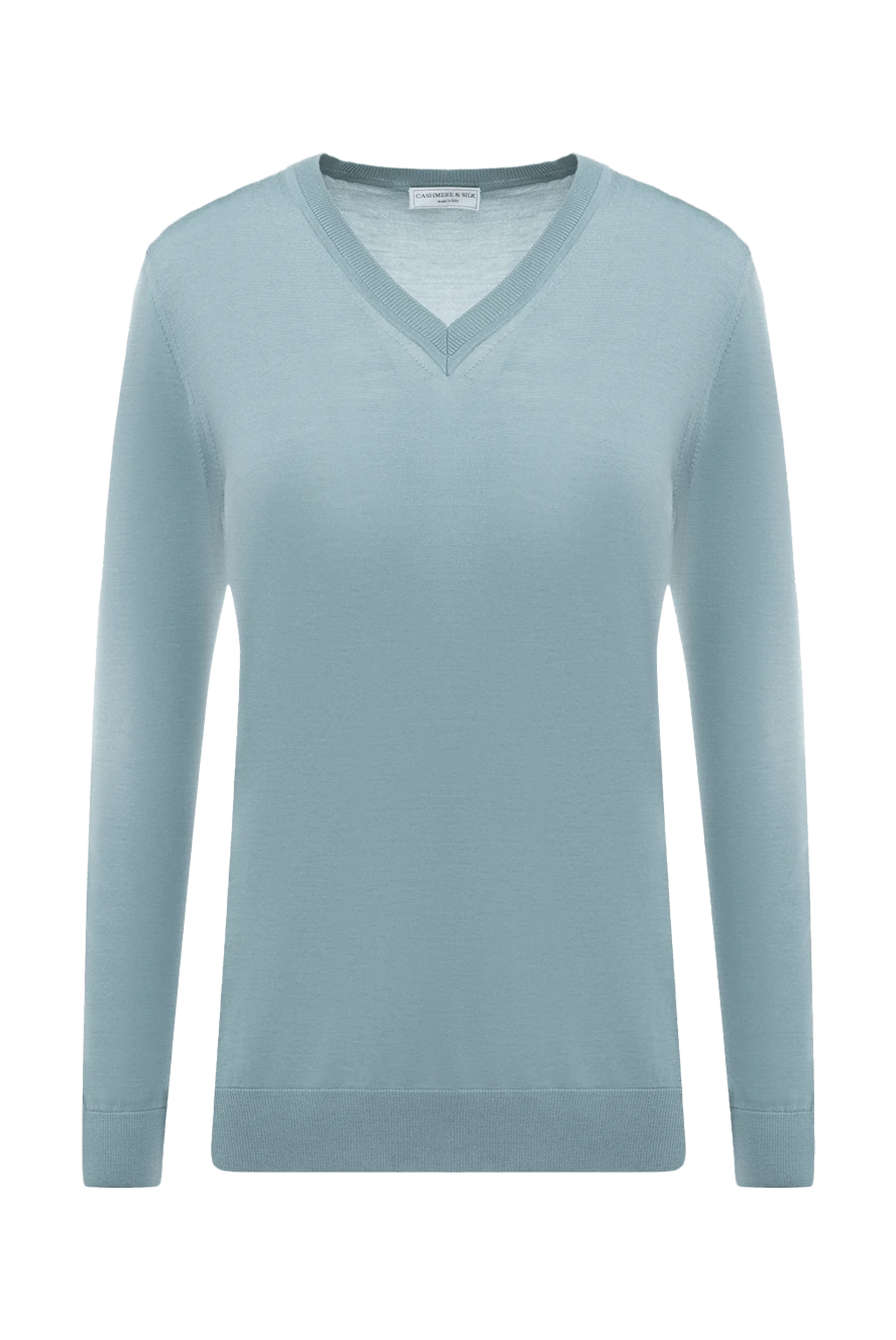 Cashmere & Silk Milano woman blue jumper for women купить с ценами и фото 147159 - photo 1