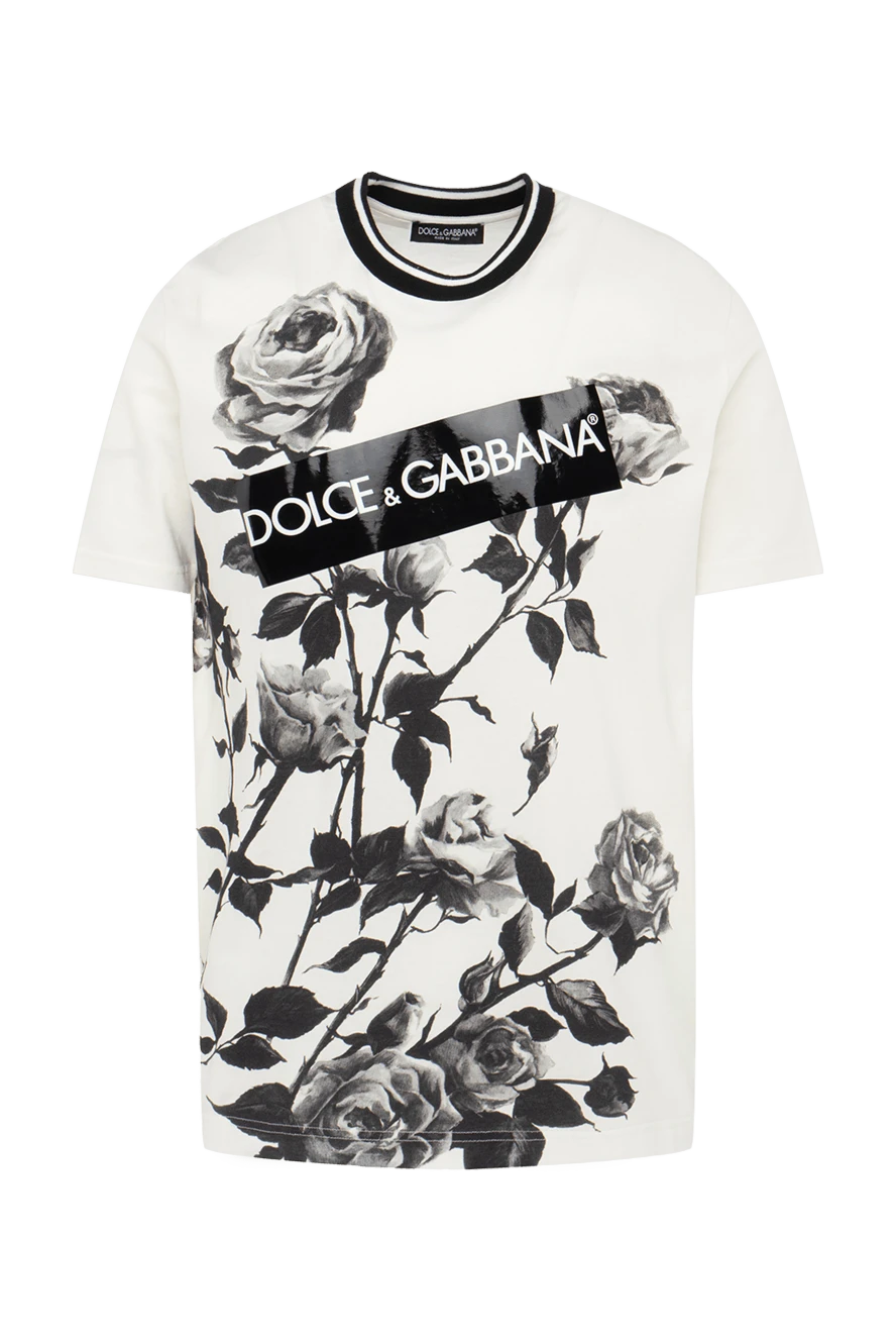 Dolce & Gabbana man white cotton t-shirt for men купить с ценами и фото 147221 - photo 1