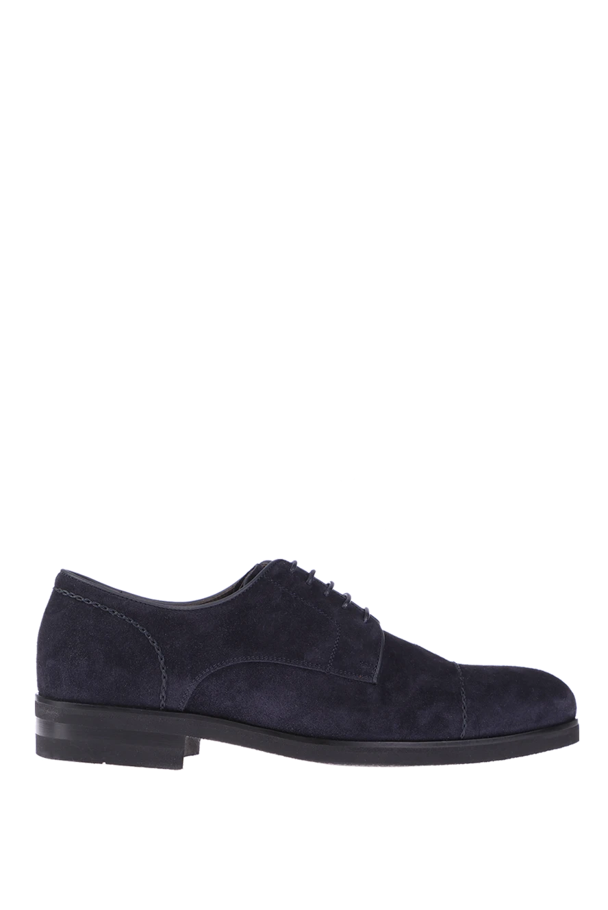 Cesare di Napoli man blue suede men's shoes купить с ценами и фото 147317 - photo 1