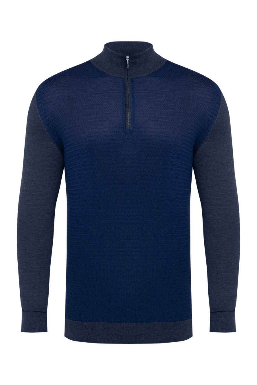 Cesare di Napoli man troyer cashmere and silk blue for men купить с ценами и фото 147341 - photo 1