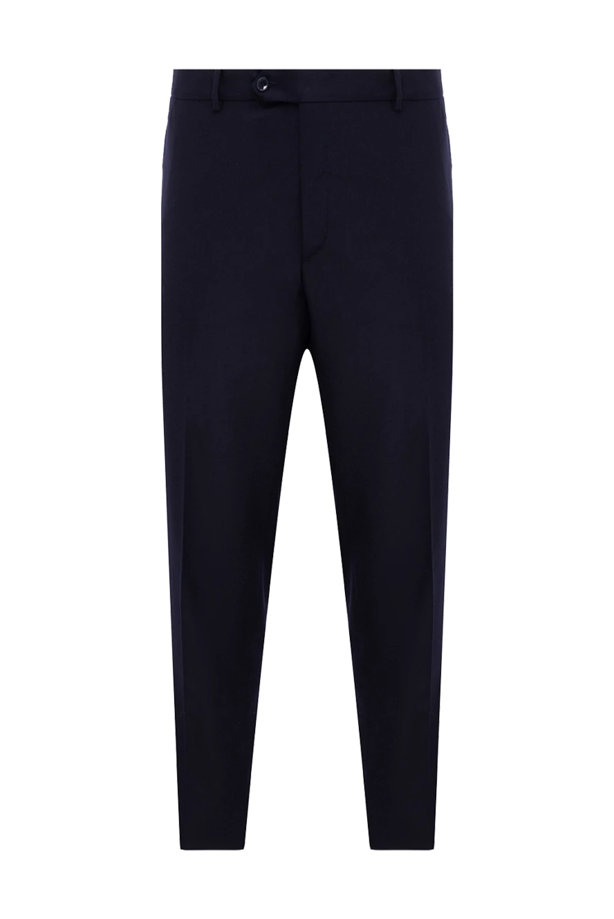 Lubiam man blue wool trousers for men купить с ценами и фото 147476 - photo 1