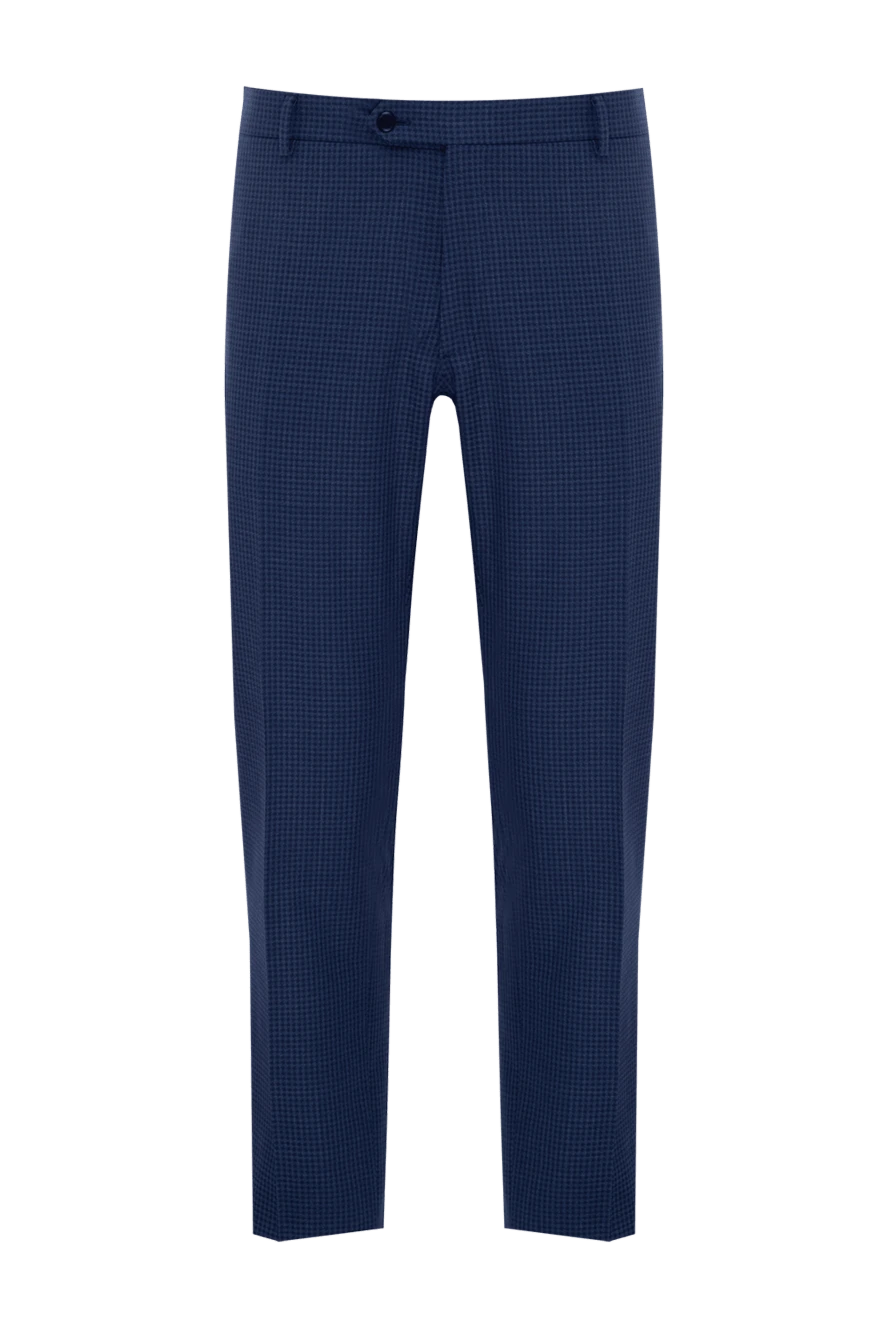 Lubiam man blue wool trousers for men купить с ценами и фото 147479 - photo 1